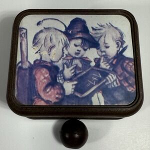 VTG Hummel Japan Pull String Music Boxes Works SCHOOL DAYS (Golden Rule‎ Days)